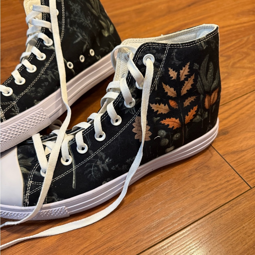 Floral High-Top Sneakers